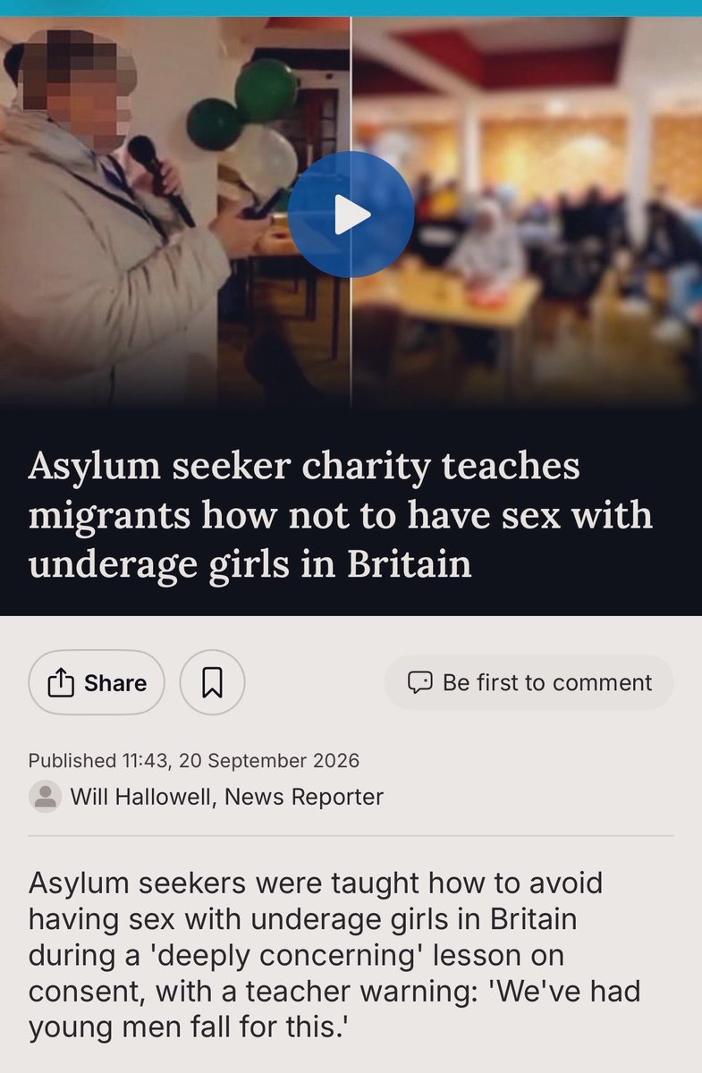 EssexPR's tweet photo. If you’ve got to be told not to rape underage girls… you should not be allowed into this country. https://t.co/9yEkgP3tna