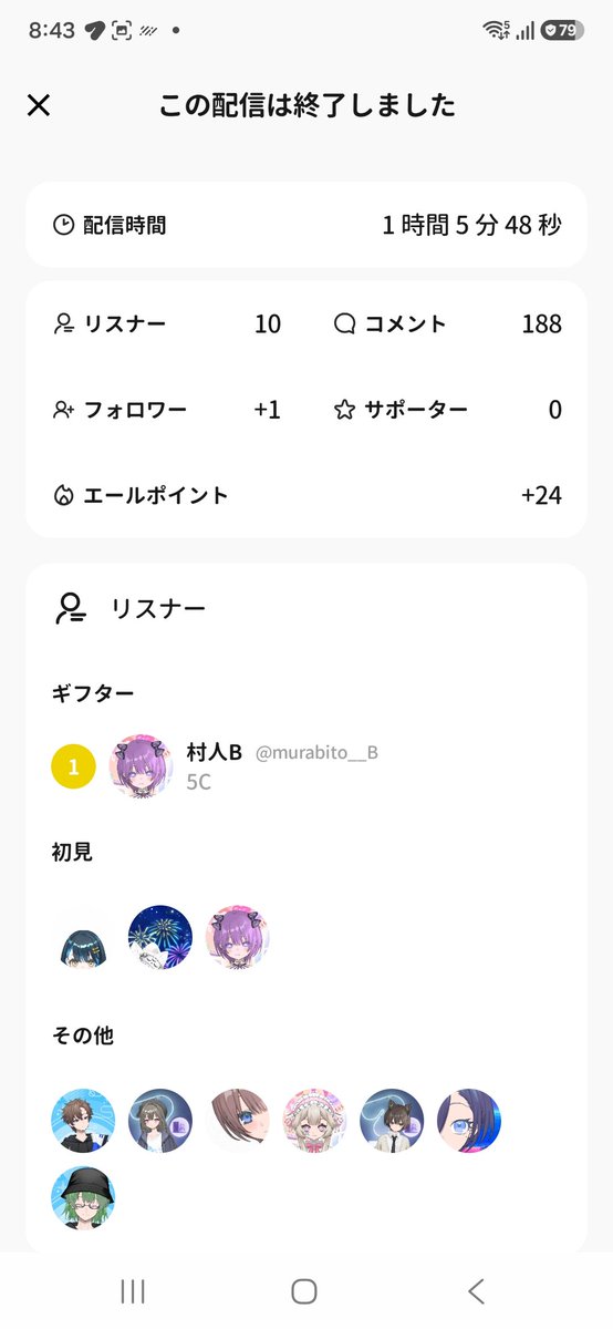 1qdqc's tweet photo. 24日目　【夜の部】

今日も来ていただきありがとうございました
ギフト頂いちゃったありがとうございます🎶 https://t.co/ZqdP8cviIX