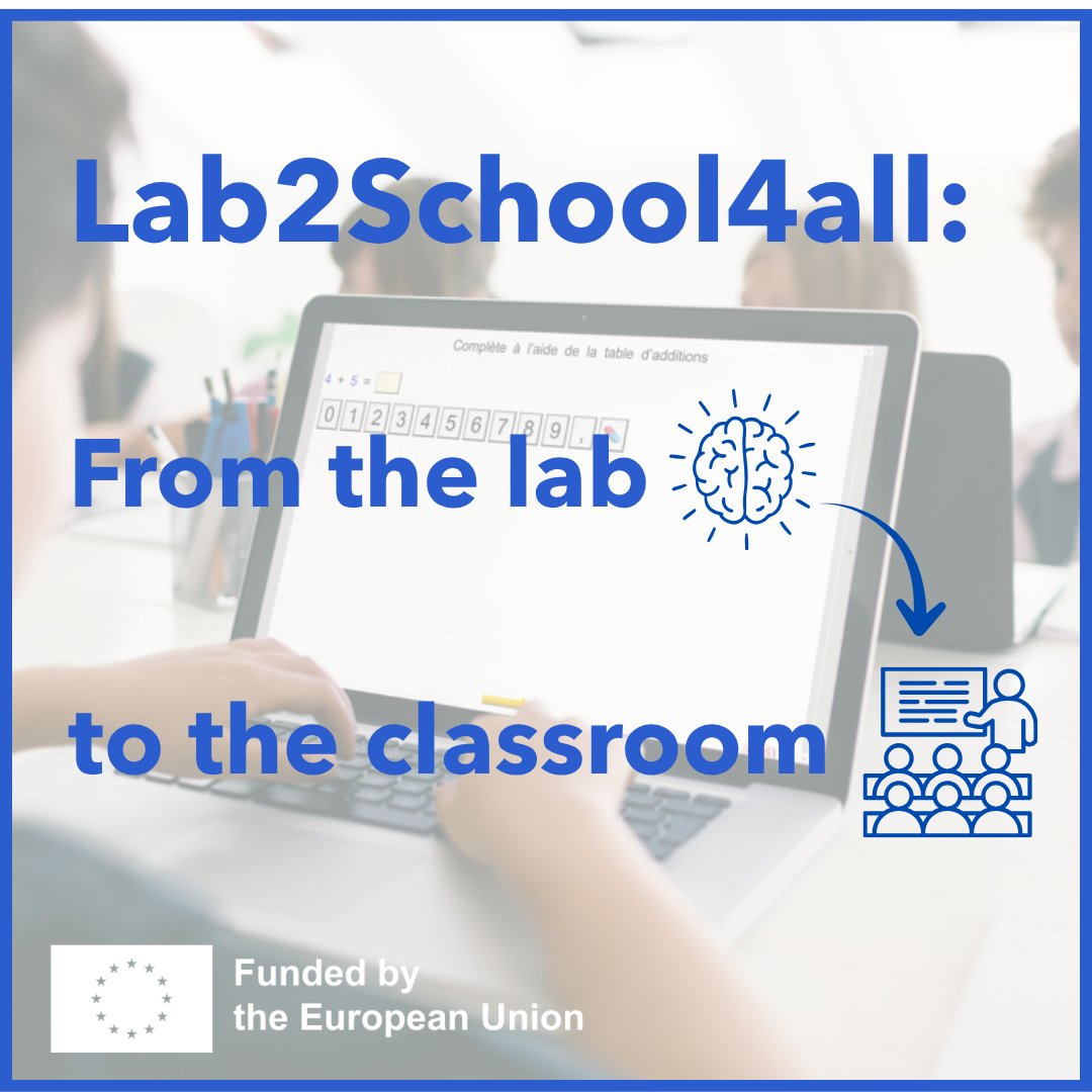 Lab2School4All's tweet photo. 🔬➡️🏫 Why “Lab2School4All”?

The name reflects our ambition:  turning research into solutions for real classroom use for children with DCD.

From identifying effective adaptations ➡️to AI-based tools ➡️to real classroom testing.

#Lab2School4All #DCD https://t.co/AEjAfrZ58r