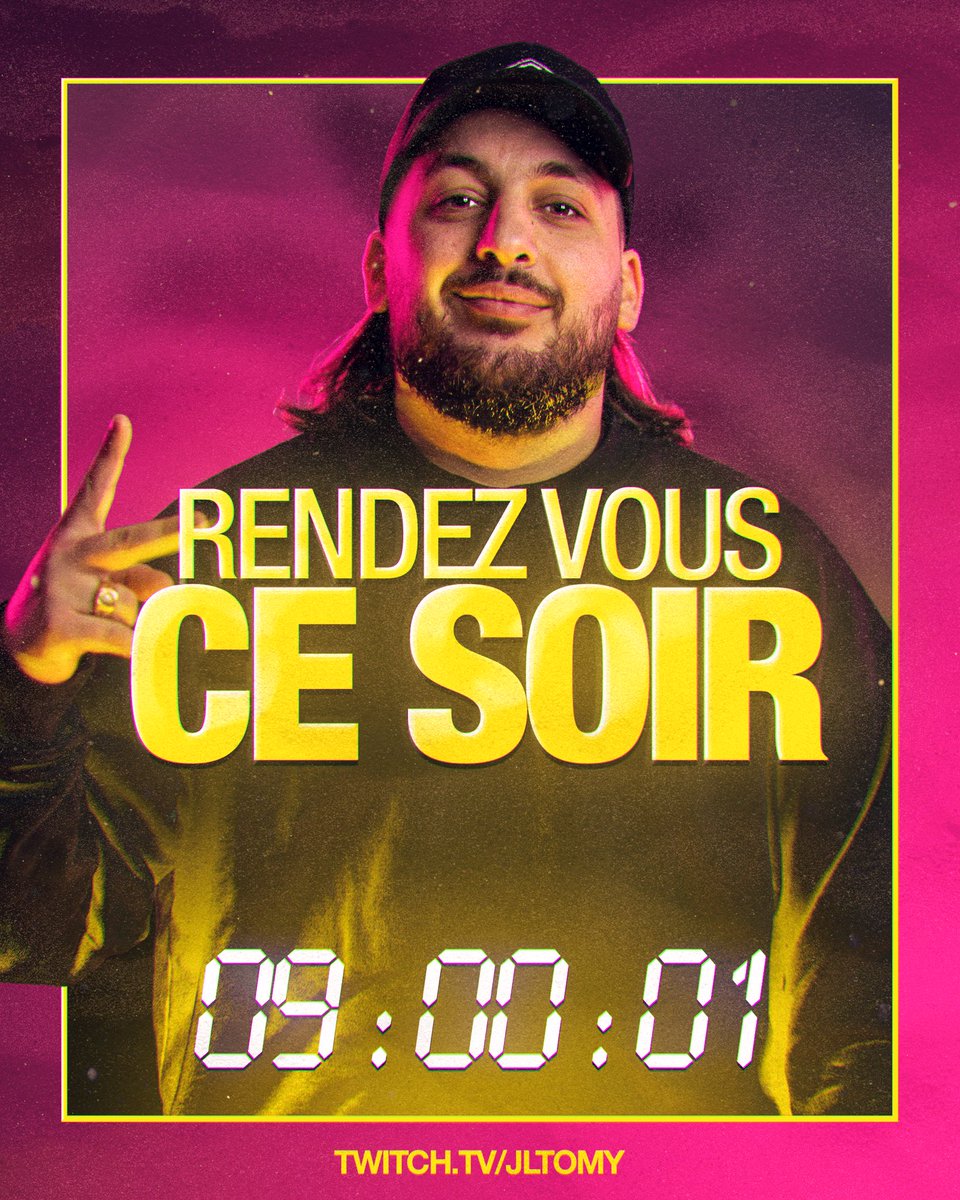 JLTomyTV's tweet photo. C’est le moment.

On se retrouve ce soir, à 21h pour l’annonce du fameux projet 👀

🔗 TTV/JLTomy https://t.co/J1tCOzwgbo