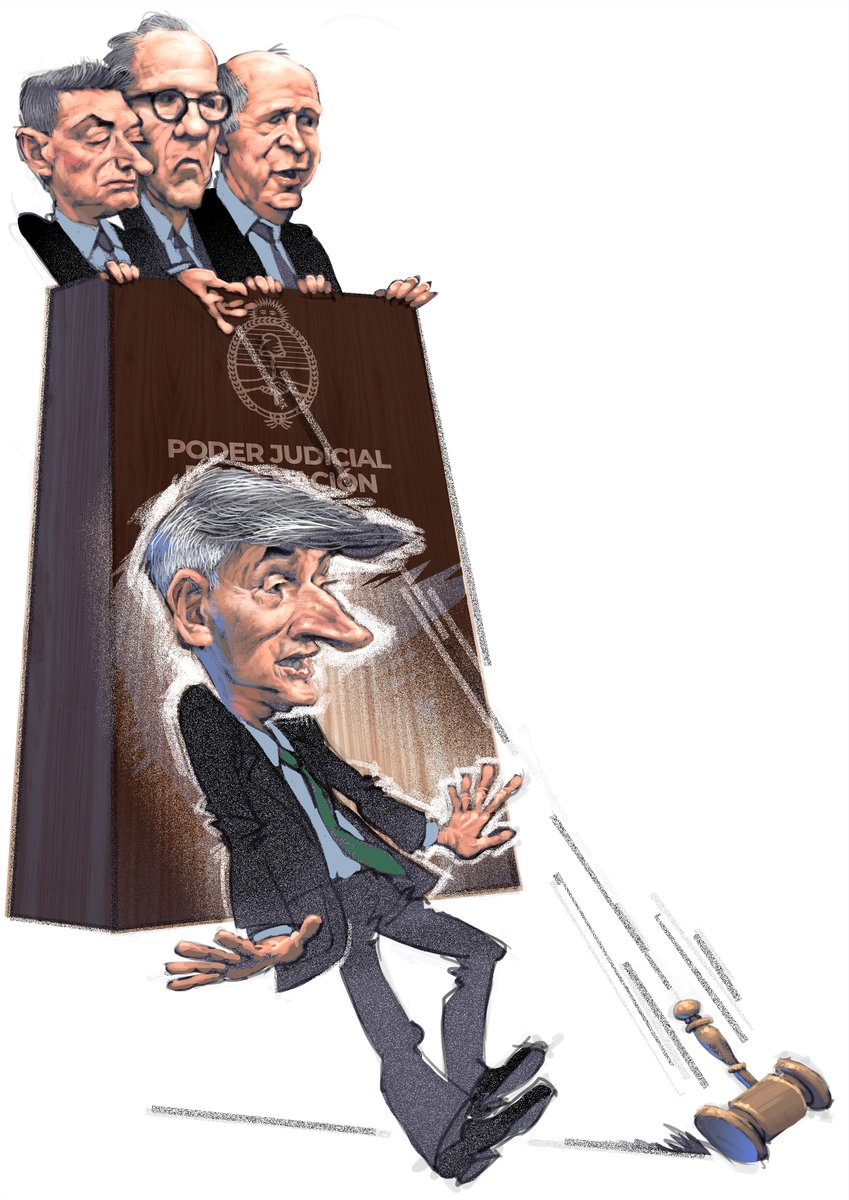 EricZampieri's tweet photo. Ilustración para @LAVOZcomar
Con @CorteSupremaAR y @PasseriniOk
Por @vicugiordano
Lic. en Economía, @UNC_AR. Master in Economics,
@Uva_Amsterdam. Economista en @IDESAar
«El poder judicial no debe legislar ni ejecutar; debe juzgar»
Montesquieu

#politiccartoon #humorpolítico https://t.co/D4jOlaJTDG