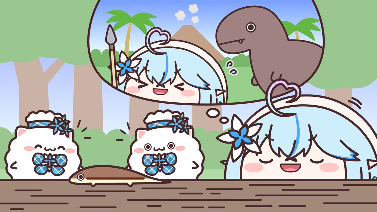 taylor610tora's tweet photo. トカゲを見つけてはしゃぐ雪民さん（18歳）と
これはカナヘビって言って昔は沢山いたんだよって教えてくれる雪民さん（40歳）と
確かにこの辺りにはティラノサウルスが沢山いたよって昔に思いを馳せる雪花ラミィさん（215歳）
#らみあーと https://t.co/ieUNxLCjlF