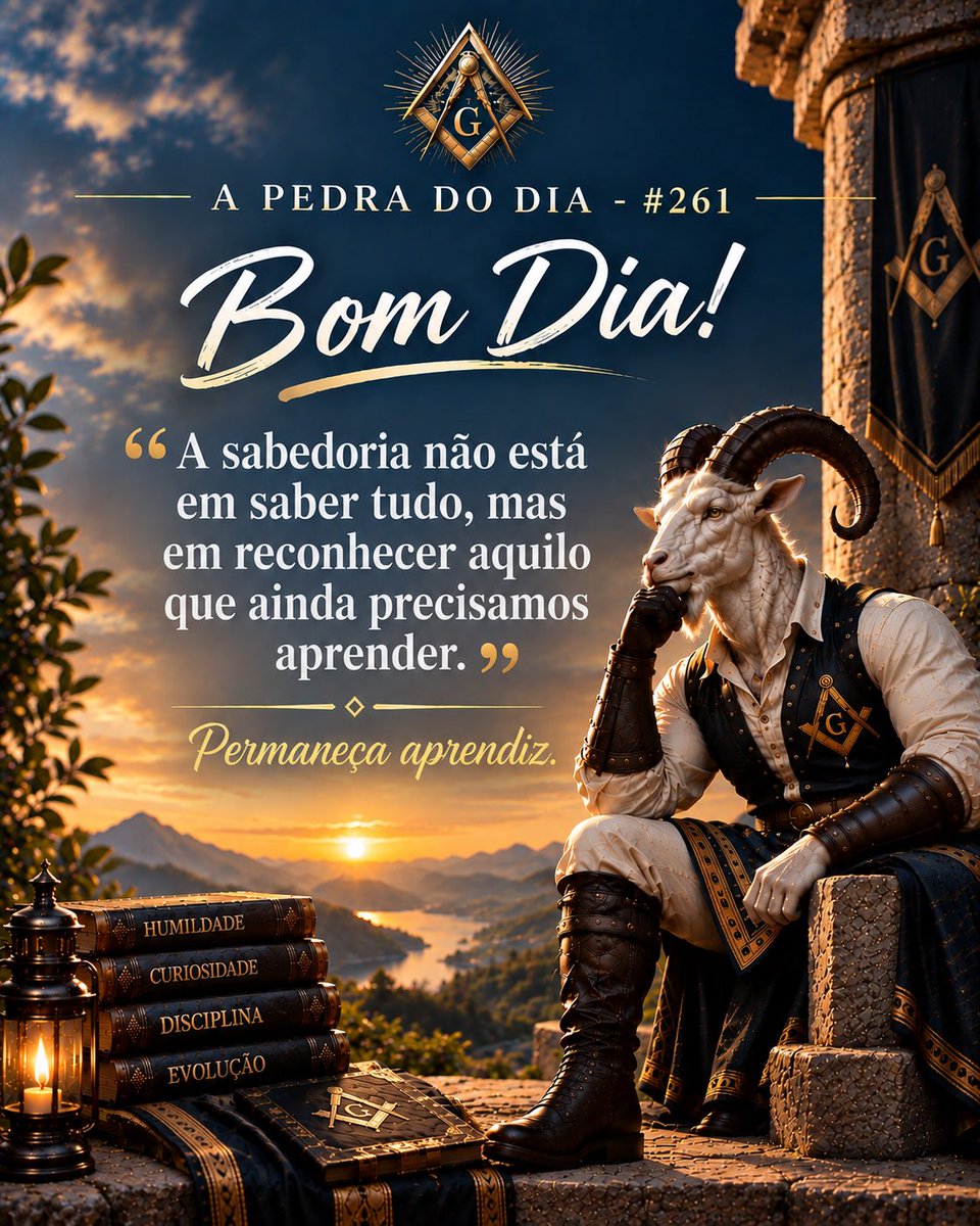 BodeExpiatorio2's tweet photo. A Pedra do dia - #261

A verdadeira sabedoria começa com a humildade de reconhecer que sempre existe algo novo a aprender. Quem se permite ensinar, ouvir e questionar continua em constante construção.

Que nunca nos falte curiosidade para buscar conhecimento e humildade para reconhecer o que ainda não sabemos. ⚜️

Bom dia! Permaneça aprendiz. 🐐✨
