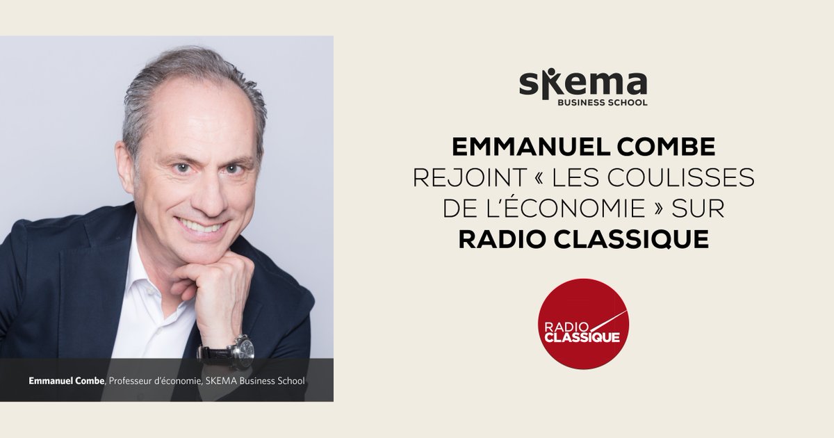 SKEMA_BS's tweet photo. [VOUS L'AVEZ MANQUÉ 🔄] Emmanuel Combe, professeur d’économie à SKEMA, rejoint la matinale de @radioclassique avec « Les Coulisses de l’économie », une chronique quotidienne consacrée au décryptage de l’actualité économique. En savoir plus: https://t.co/nAtyNSVevB #WeAreSKEMA https://t.co/nrHYS5gNjj