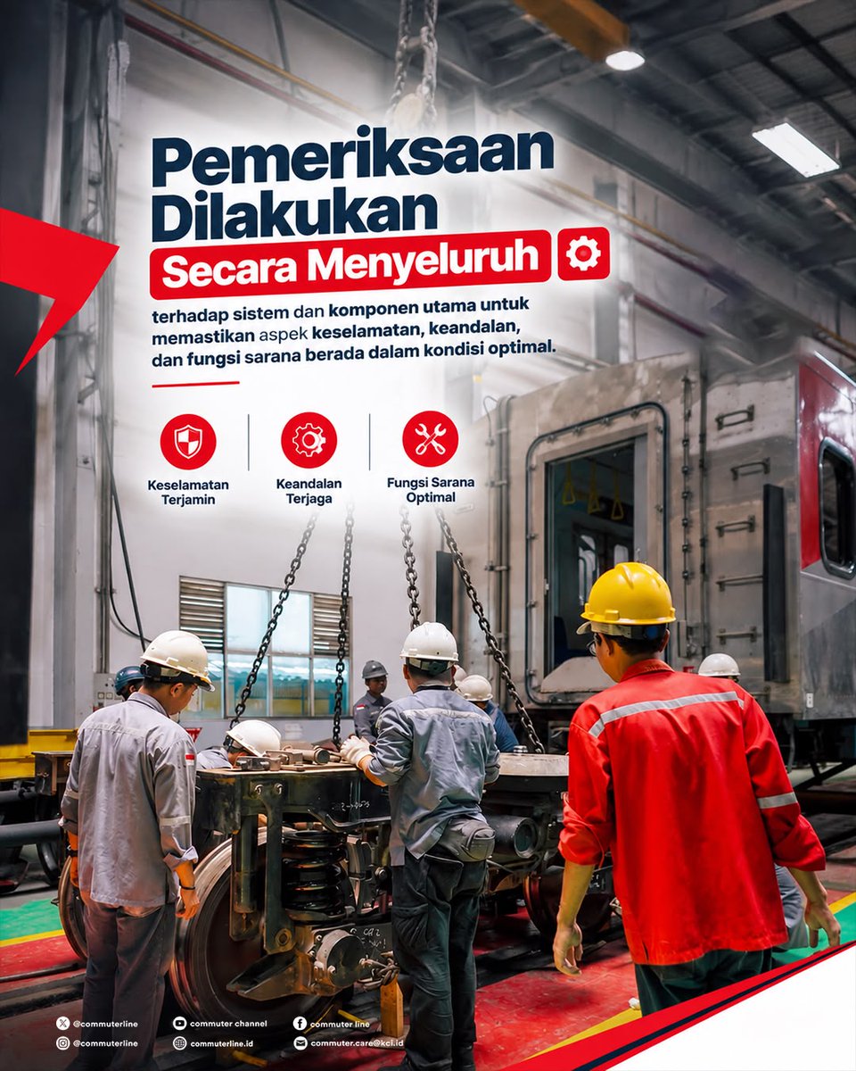 CommuterLine's tweet photo. Commuter Line CLI 225 Kembali Beroperasi Bertahap!

Kabar baik, #RekanCommuters!

General Check Up (GCU) 1 rangkaian Commuter Line CLI 225 telah selesai dilakukan. Pada 19 September 2026, satu rangkaian telah kembali dioperasikan di lintas Bogor.

Pemeriksaan dilakukan secara menyeluruh, mulai dari sistem hingga komponen utama sarana, untuk memastikan aspek keselamatan, keandalan, dan menjaga fungsi kereta tetap dalam kondisi optimal.

Sementara itu, KAI Commuter masih melakukan rekayasa peredaran sarana. Saat ini, lintas Tanjung Priok masih menggunakan rangkaian Commuter Line Basoetta. |1