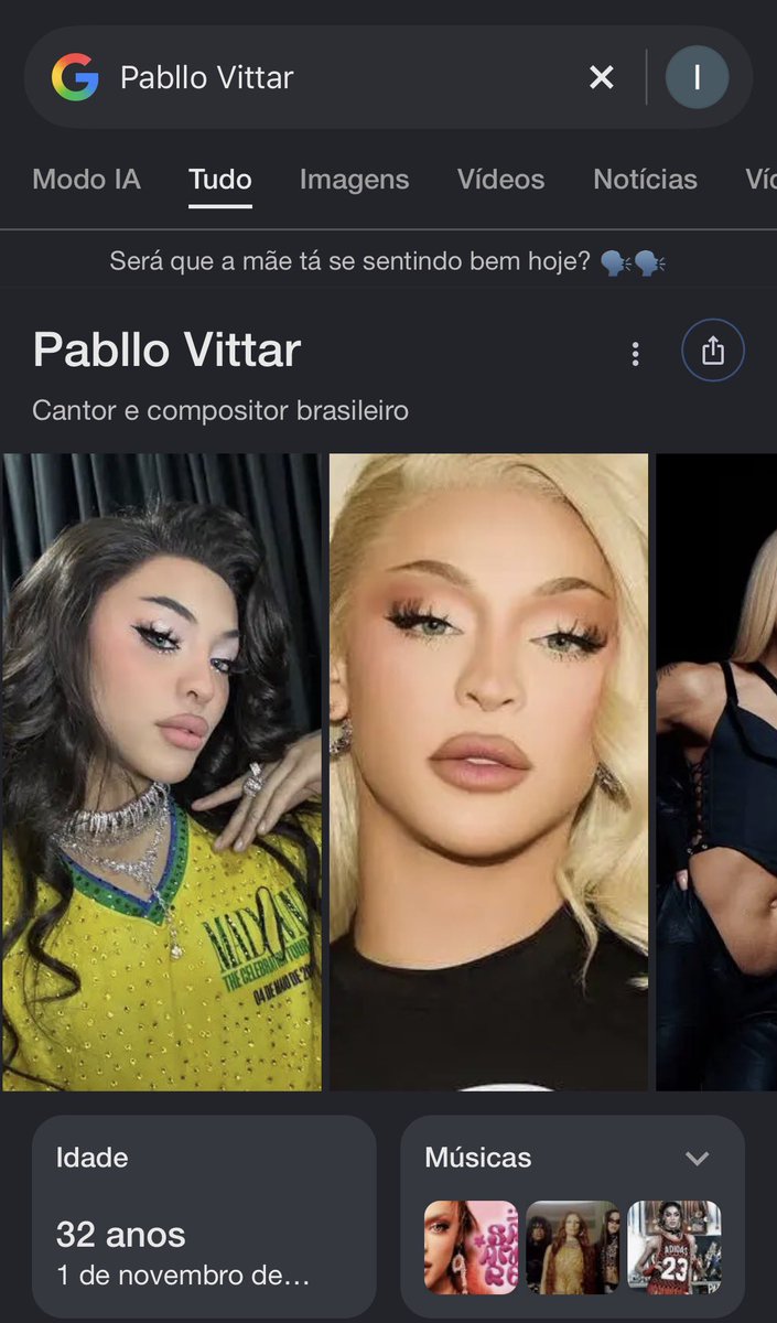 pabllovbrasil's tweet photo. Já pesquisaram “Pabllo Vittar” no Google hoje? 😂👀 Ele já até entrega qual será o estado de saúde da mãe hoje… https://t.co/f0D8b7XKx5