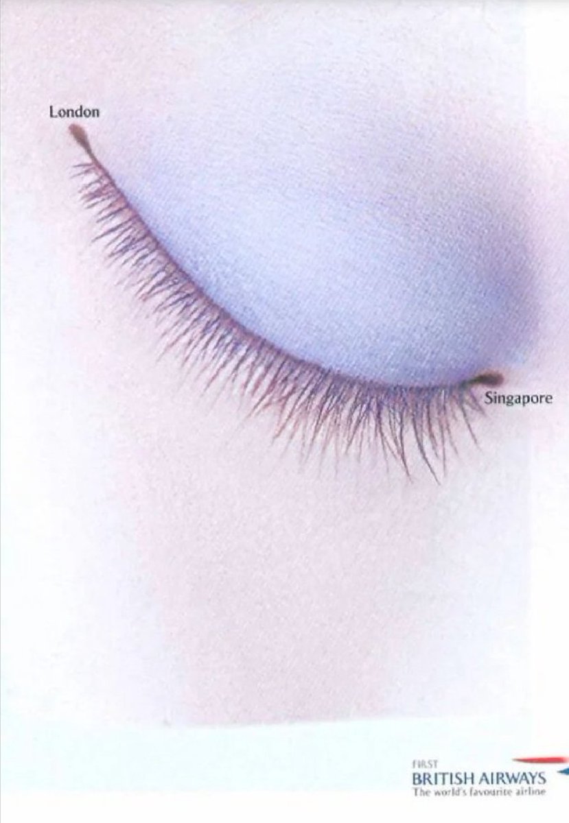 _joulian_'s tweet photo. British Airways’ London-Singapore "in a blink of an eye" print ad https://t.co/MuhsID7chE