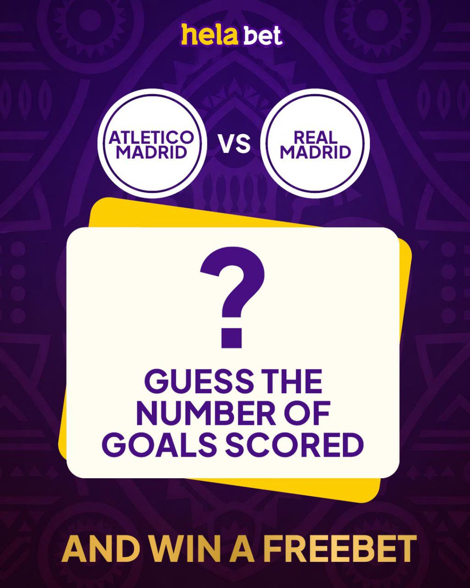 helabet_com's tweet photo. GUESS THE NUMBER OF GOALS SCORED AND GET A FREEBET 🙏 

⛔️ Rules: 
- subscription 
- like &amp; repost 
- make a right guess 
- send your ID in the comments 

15 people will be awarded 🔥🔥 
* guesses after the match won’t count 

#helabet #giveaway https://t.co/kYU6nXlbLl