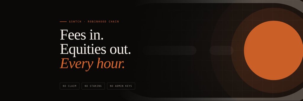 loki__lynx's tweet photo. $SWTCH - Inside the App

17 equities scored hourly. 1 winner. All in.
Every round verifiable in browser with Merkle root.
3% swap: 60% holders / 30% locked LP / 10% ops.

Live Monday Sept 21 on Robinhood Chain.
First round. Only launch.

Engine is real. Chain not wired yet. https://t.co/fmELZS3oN7