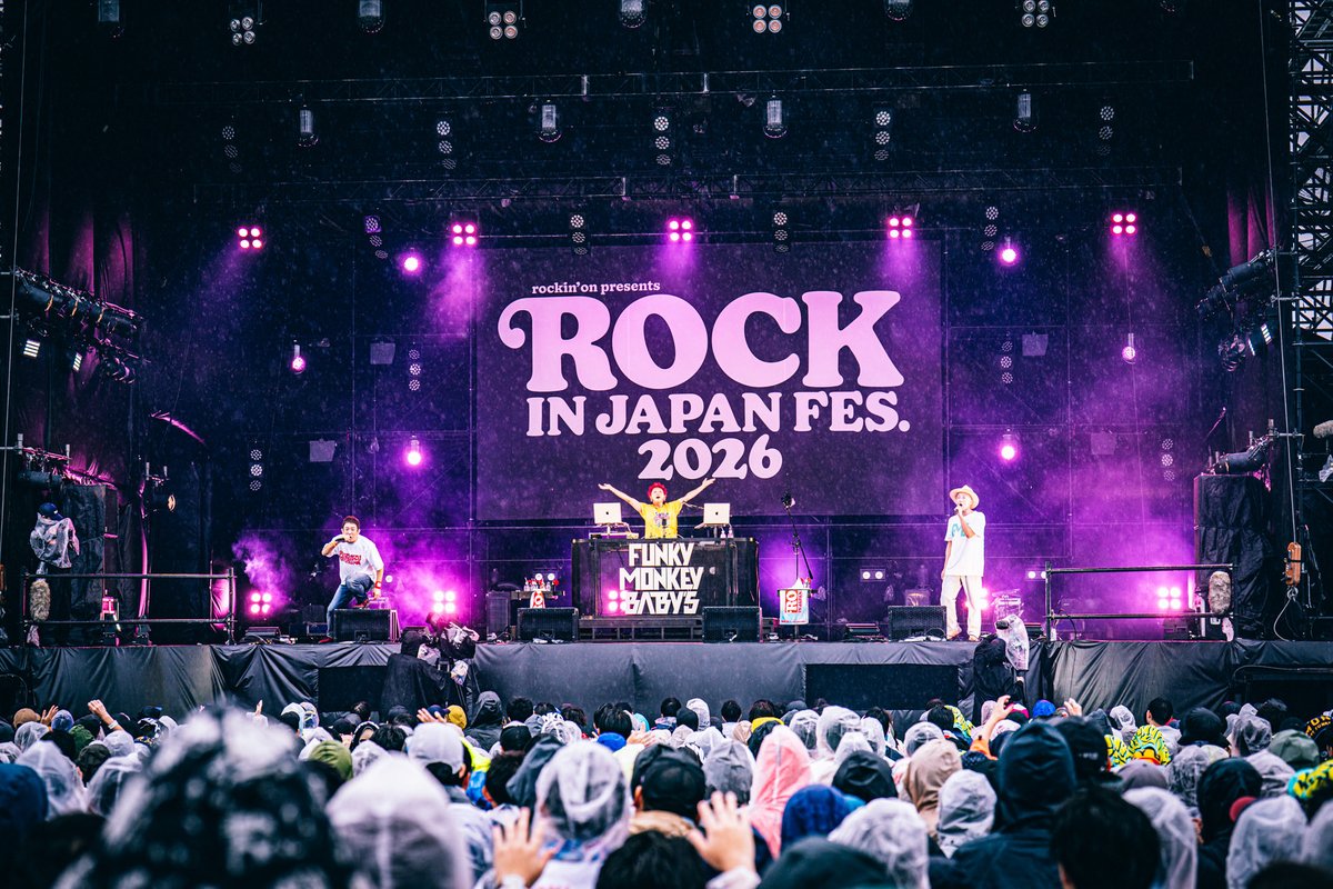 fmb_monkiti's tweet photo. ROCK IN JAPAN FESTIVAL 2026〜◎いや〜最高でした〜◎雨の中見に来てくれた皆さん本当ありがとう〜◎ https://t.co/QmhF04hOvZ