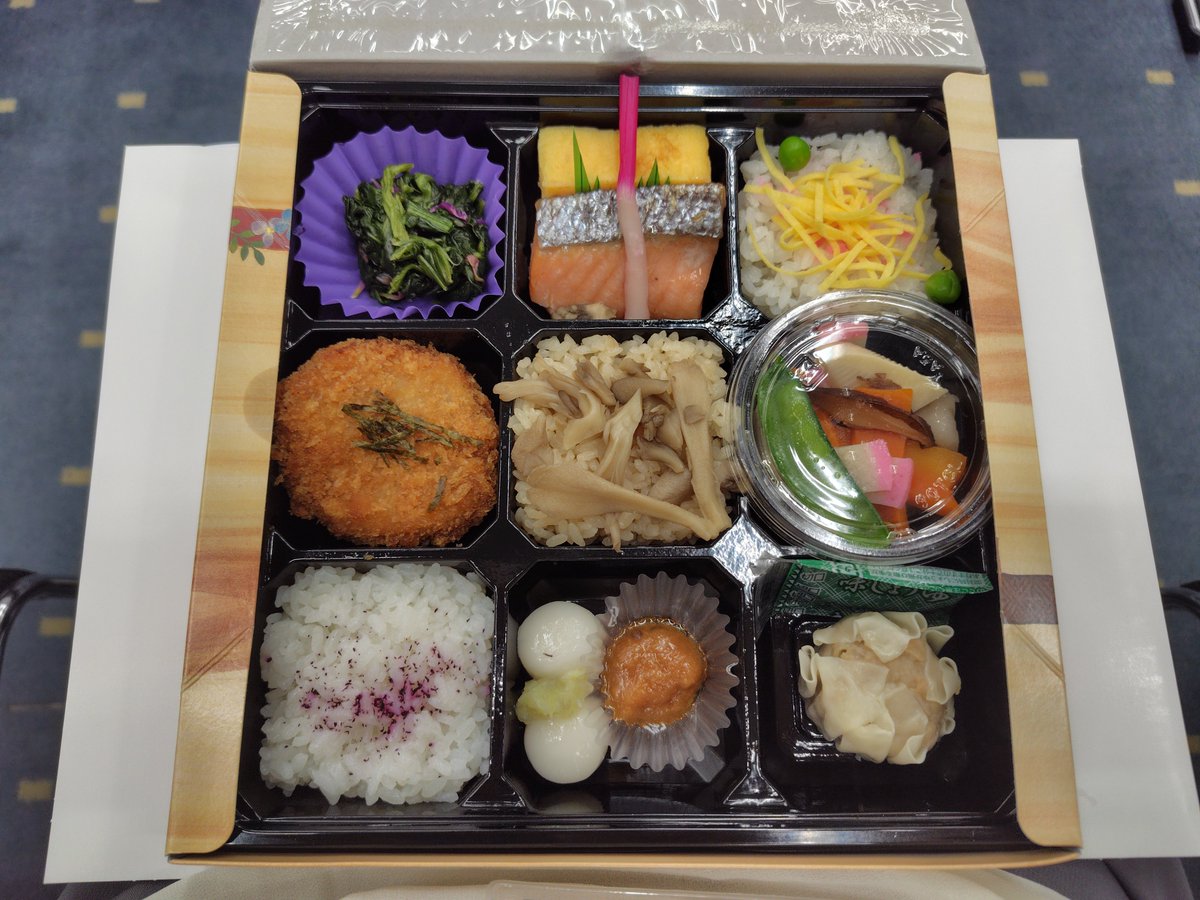 hanataaaan's tweet photo. そして学会で出たお弁当
今回は真面目にモーニングセミナーも出たから
朝とお昼 https://t.co/zzuE2JhPzj
