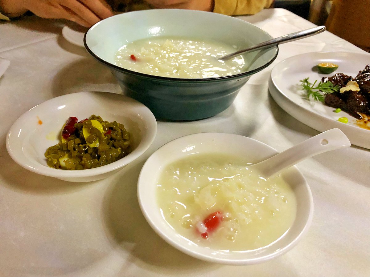 VenettaDun7mk0's tweet photo. A warm bowl of homemade congee with pickled radish and steamed veggies – cozy, quick, and perfect for a chill weekday dinner https://t.co/YKBoaBv03X