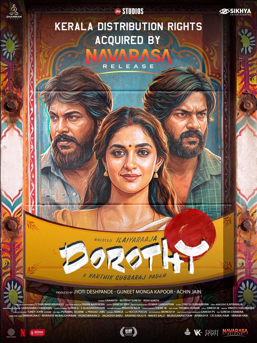 Christy__OG's tweet photo. A promising combination arrives in Kerala! 🔥

#Dorothy is all set to make its presence felt as Navarasa Release bags the Kerala distribution rights. ❤️‍🔥

#KeerthySuresh × #KarthikSubbaraj — this one deserves attention! 🎬✨
#NavarasaFilms https://t.co/KKzczADYFX