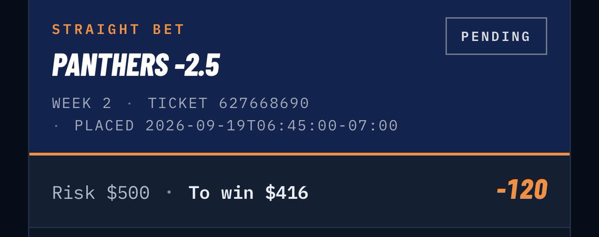 thecapricapper's tweet photo. Chargers -6.5
Chiefs -6.5
Bears -4.5
Panthers -2.5 https://t.co/ncsQpUQsXM