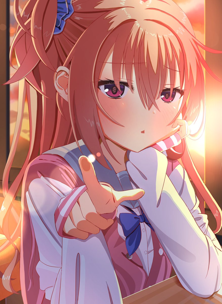 1089oden's tweet photo. なんだかんだ待っててくれる後輩🌇
＃因幡めぐる ＃サノバウィッチ https://t.co/dMzdTemp6X