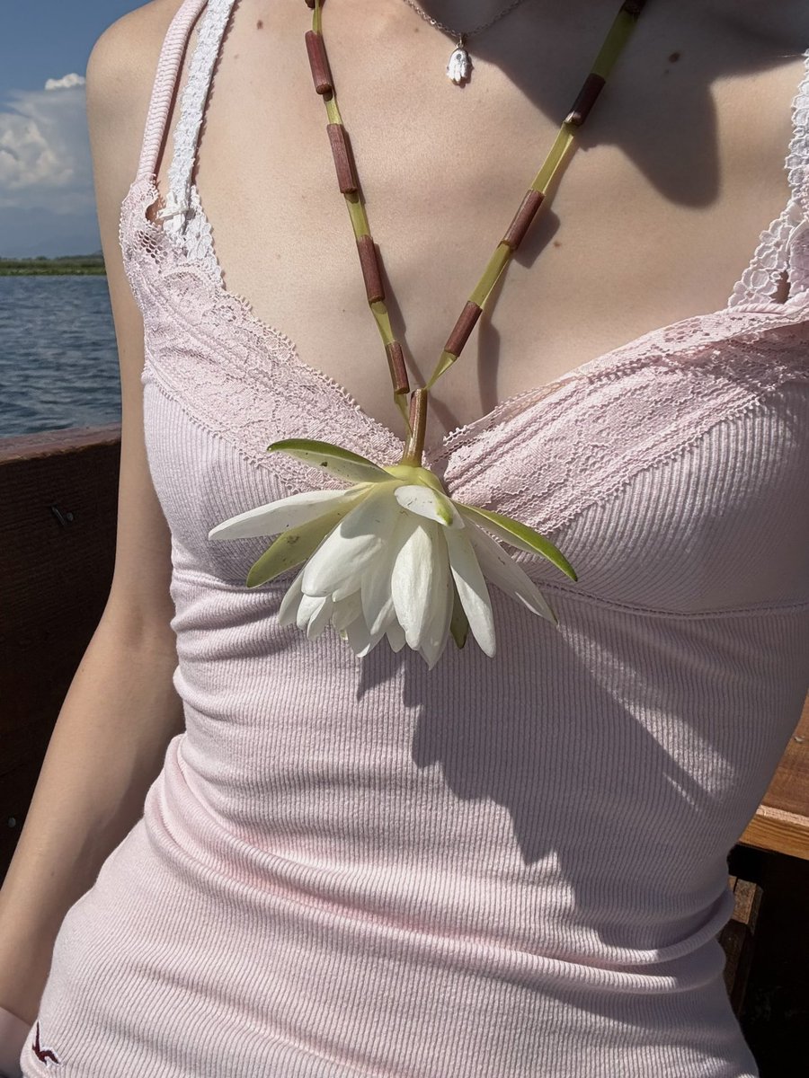 faesdiaries's tweet photo. our boat driver made me a water lily necklace 🦦 https://t.co/B2V0Mbyn3y