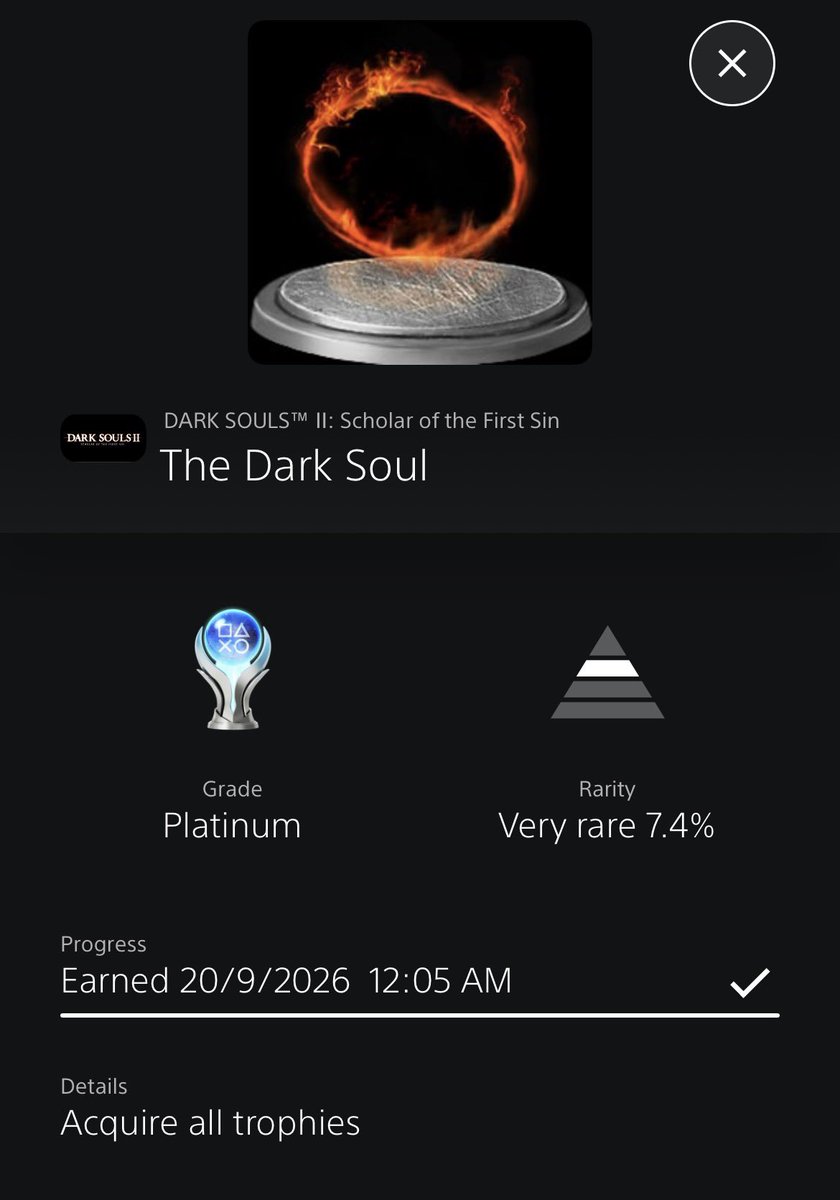 SeanDex94's tweet photo. Dark Souls 2 Platinum: Achieved! https://t.co/0mmrn7V9Oy