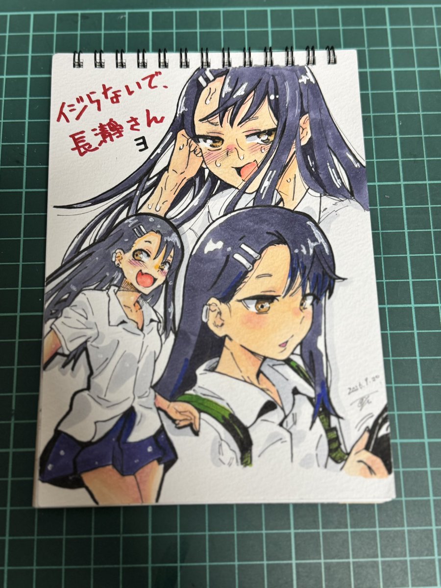 taqmin39's tweet photo. 『イジらないで、長瀞さん』3巻より、ラクガキ出来ました😊

カラーもなかなか良い
二つ目からは、肌の塗り方を少し変えてみた
一つ目よりもムラがなくなった気がする😊
次は4巻😤
#長瀞さん
#イジらないで長瀞さん https://t.co/X1cLm2e4YR