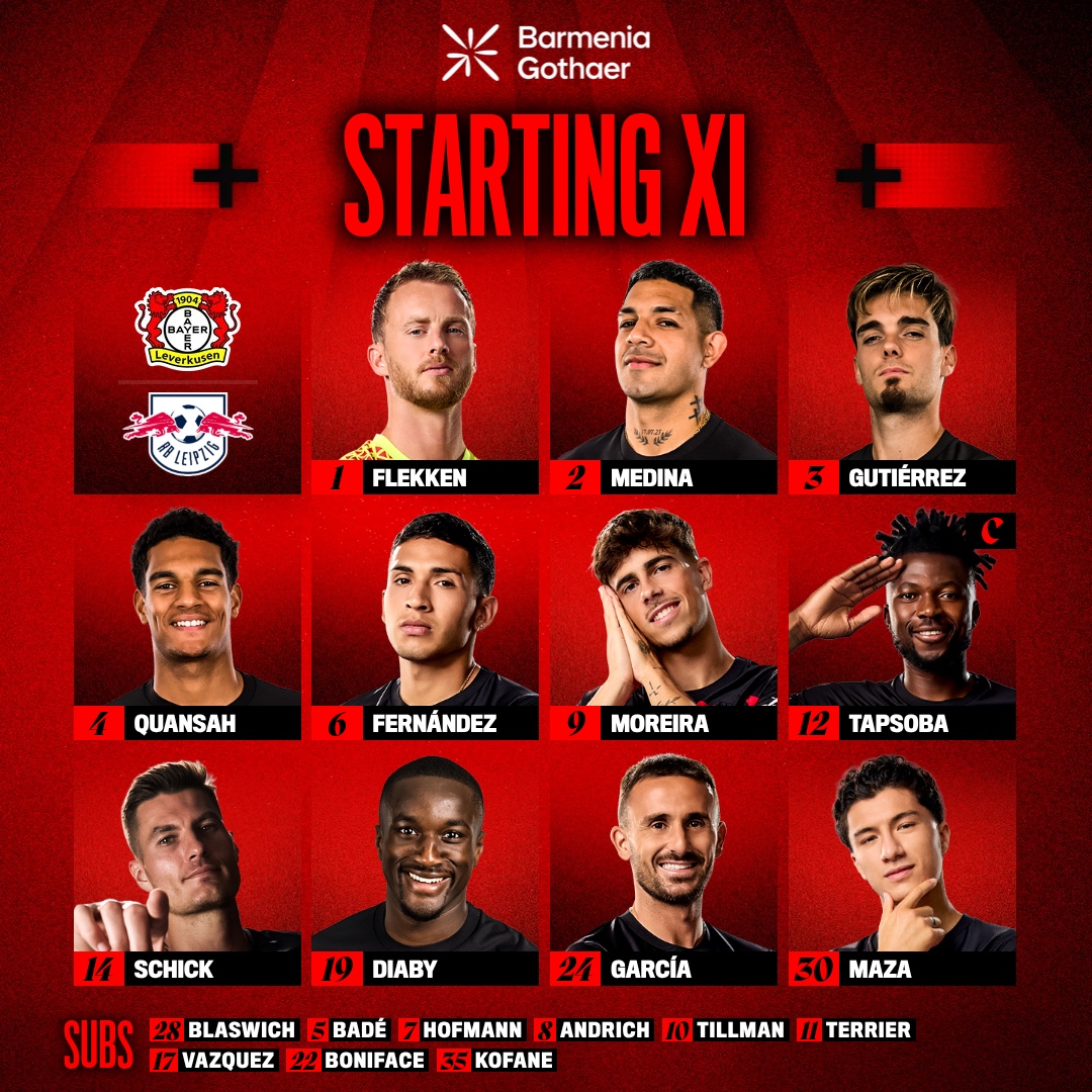 bayer04_en's tweet photo. Your Werkself for today! ⚫️🔴

#B04RBL https://t.co/8ZzrlOoCHy