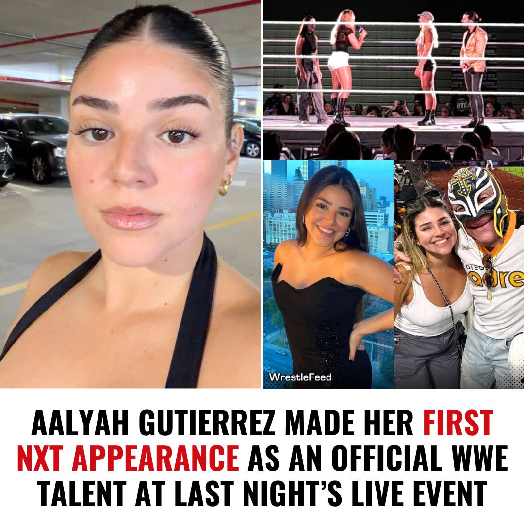 WrestleFeedApp's tweet photo. Rey Mysterio's daughter, Aalyah Gutierrez, has officially started her WWE career 🙌 https://t.co/4d18DzGuG3