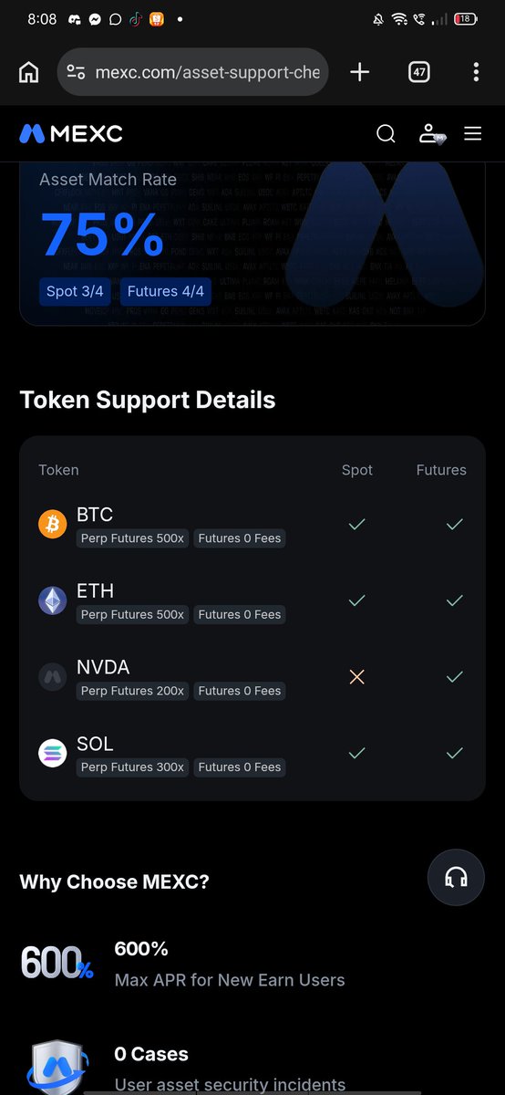 Poeticoco's tweet photo. @MEXC i checked my results and the asset support checker is really useful clear and easy to understand 

10762391 https://t.co/4Wb6uyt5Ue