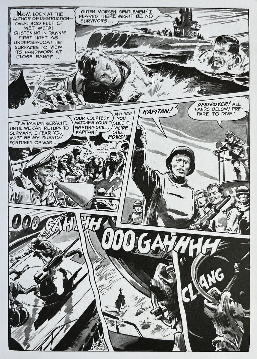 PowerCosmic13_'s tweet photo. I’ve always loved #ArchieGoodwin and #GeneColan’s “U-Boat” from BLAZING COMBAT #3. This is Colan’s first story in the series, and his panel design is perfect for conveying the claustrophobia of being on a German submarine (1/2) https://t.co/SbVTfw8Bt6