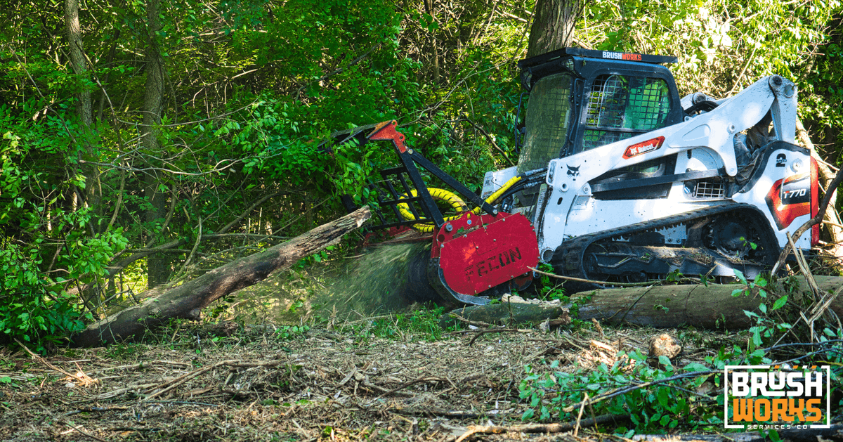 brushworksco's tweet photo. Equipment choice affects the whole job. Access, slope, soil, density, and finish goals tell us whether a conventional loader or remote machine makes more sense. https://t.co/Z55IyvM2G8