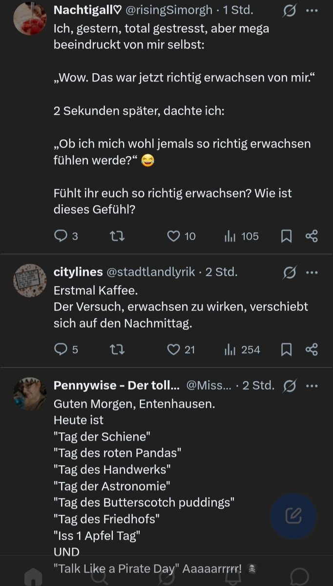 JonNettie's tweet photo. Erwachsen? Wer macht denn sowas und das auch noch freiwillig?
@risingSimorgh
@stadtlandlyrik
@MissPennywise2
Wir sollten alle viel öfter unseren inneren Captain Jack Sparrow rausholen Aaaarrrr Aaaaarrrr
#Twittertreffer deluxe https://t.co/2iErYd8Wty