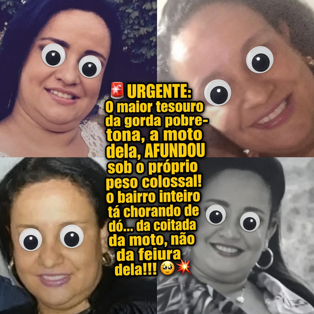 1_solid_1's tweet photo. 🚨 URGENTE: O maior tesouro da gorda pobretona, a moto dela, AFUNDOU sob o próprio peso colossal! O bairro inteiro tá chorando de dó... da coitada da moto, não da feiura dela!!!🥺💥

https://t.co/2XA4B952rz https://t.co/kqGZkzH6jI
