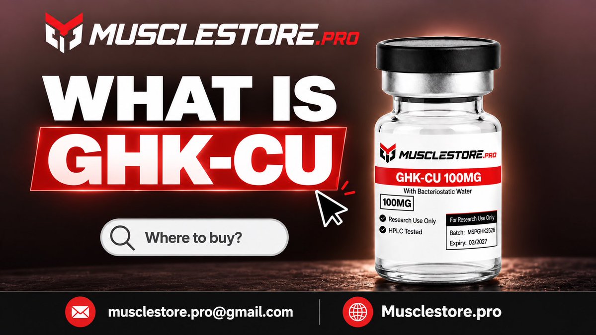 MusclestorePro's tweet photo. GHK-Cu
𧬠Skin Health
β’ π¬ Tissue Repair
β’ πͺ Recovery Support
β’ β¨ Cellular Support
π§ Musclestore.pro@gmail.com
πhttps://t.co/gV44yCSkvu
#GHKCu #CopperPeptide #Peptides #SkinHealth #Recovery #Musclestorepro https://t.co/OEkZ7Ujim9