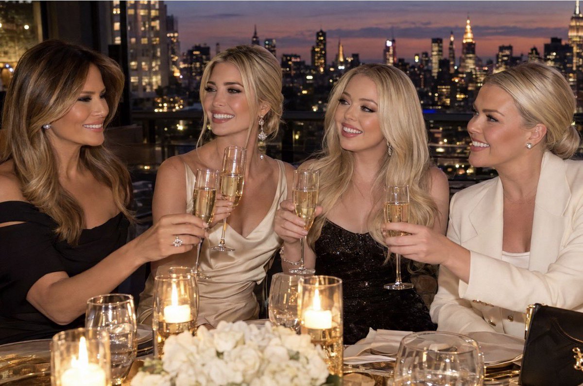 dimkovska88's tweet photo. ✨ Girls’ night out! Melania, Ivanka, Tiffany & Karoline Leavitt bringing elegance, laughter and unforgettable energy to the evening. 🥂✨
A beautiful night of friendship, fashion and celebration! ❤️
#MelaniaTrump #IvankaTrump #TiffanyTrump #KarolineLeavitt #GirlsNightOut #TrumpFamily #AIart️️️️️️️️️️️️️️️️️️️️️️️️️️️️️️️️️️️️️️️️️️️️️️️️️️️ #Fashion #Cheers