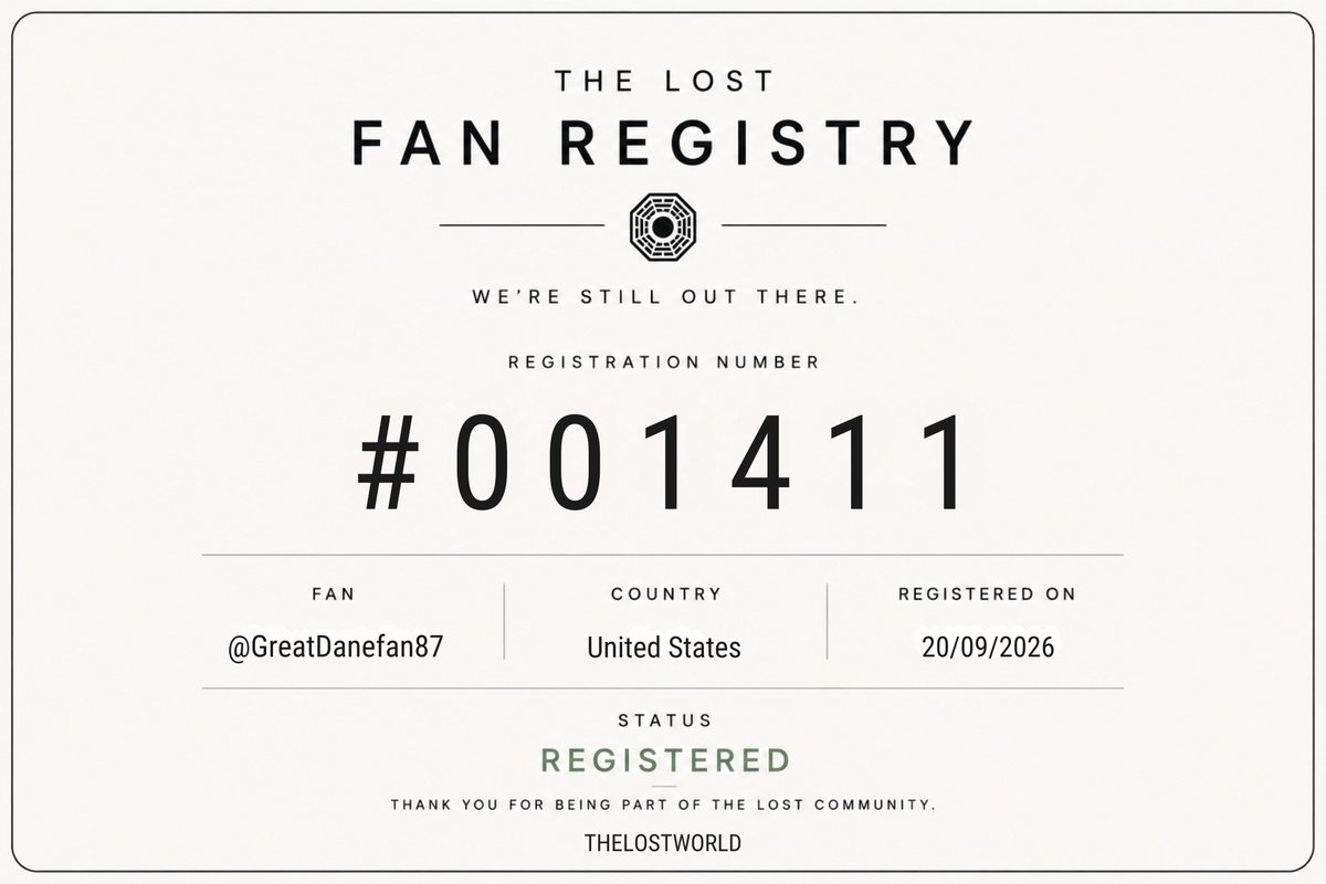 TheLOSTworld_'s tweet photo. @GreatDanefan87 https://t.co/SbGRFncXOK