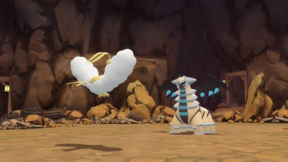 ItsShinaro's tweet photo. A hunt that I have picked up, and put down many times over the past few years; today I finally completed. 

Shiny Giratina, Pokemon Shining Pearl &amp; caught in a Pokeball.

(I have no idea what the encounter number was). https://t.co/bOISBodHQg