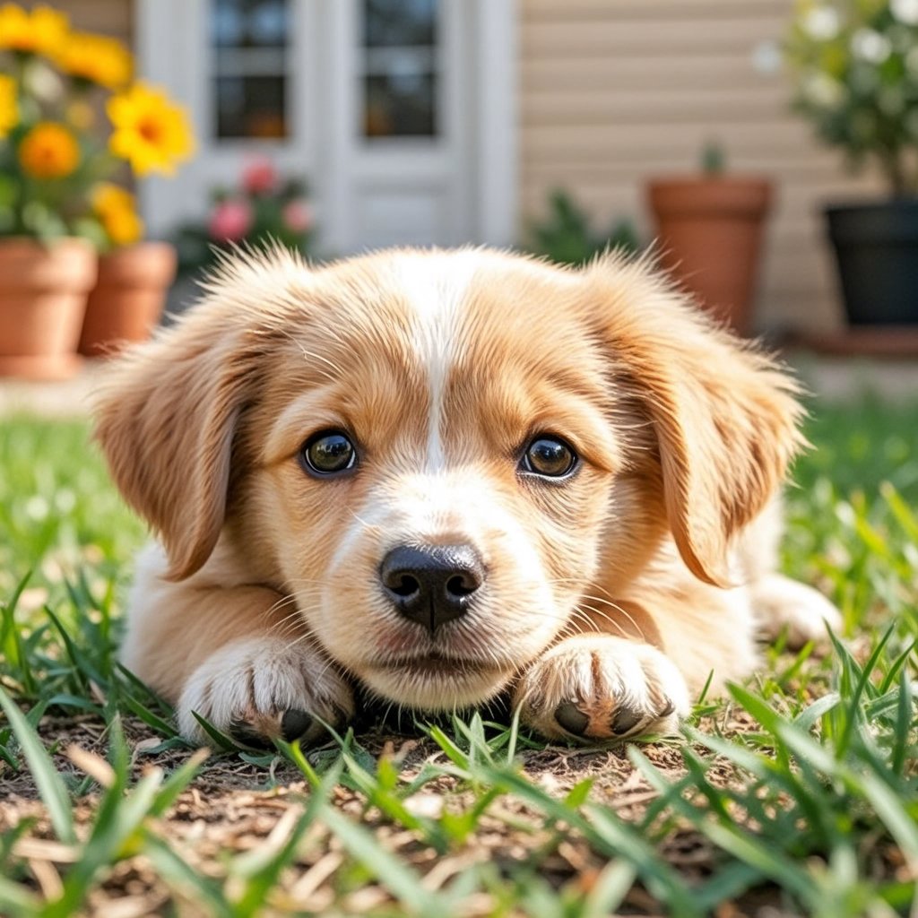 TannerBogamtgi's tweet photo. My golden retriever pup just curled up on my lap while I work—this quiet, warm moment is the best pick-me-up after a long day. ， https://t.co/ivmlBSgTQL
