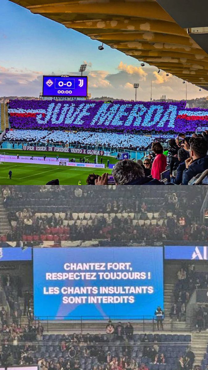 pierlg1912's tweet photo. Un pays de foot / L’inverse.
Foutez nous la paix, à nos tribunes et leur culture aussi. Retournez au rugby dans vos partouses de fair-play https://t.co/i4IEXvAGER