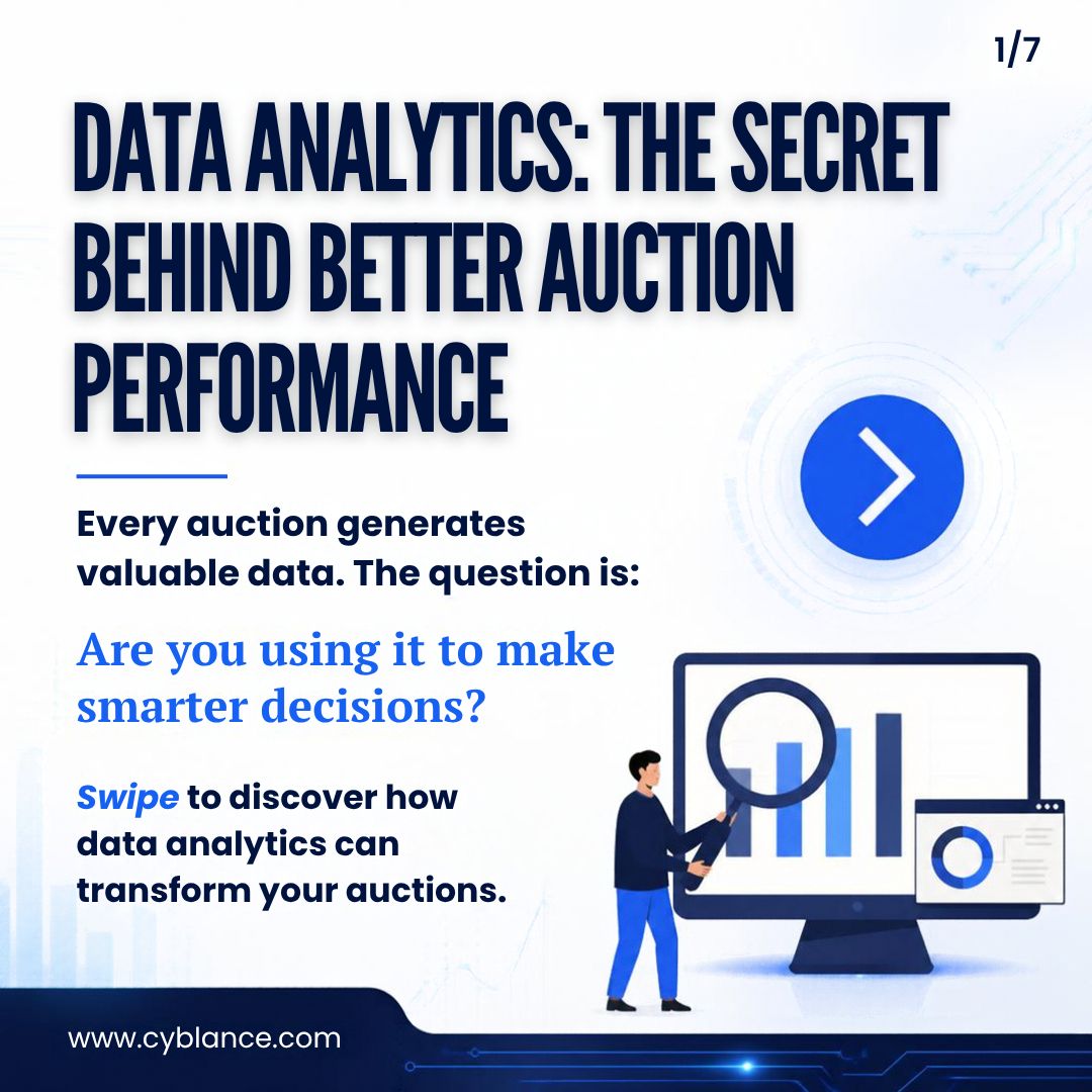 cyblance's tweet photo. π Turn auction data into smarter decisions.
Understand bidder behavior, pricing trends, and performance to make every auction more effective. π
#DataAnalytics #AuctionTechnology #SmartAuctions #AuctionSoftware #DataDriven #AuctionInsights #Cyblance #AuctionSolutions https://t.co/UDS22TgR7o