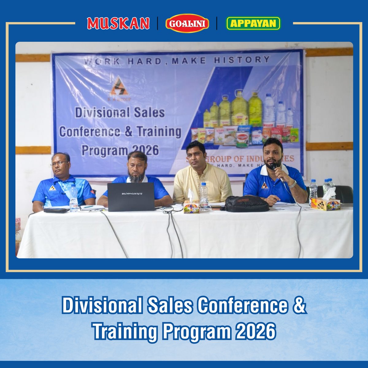 Muskanbysagroup's tweet photo. S.A Group of Industries recently organized a comprehensive Sales Representative (SR) Training in Comilla, titled “Divisional Sales Conference &amp; Training Program 2026.” https://t.co/LJSKcs6mjc