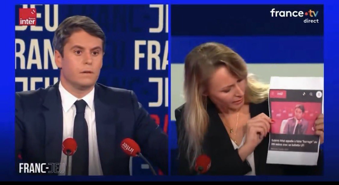 P_Vardon's tweet photo. ✅ Attal

Vous voulez qui en prochain débat ? https://t.co/158v0H6Sri