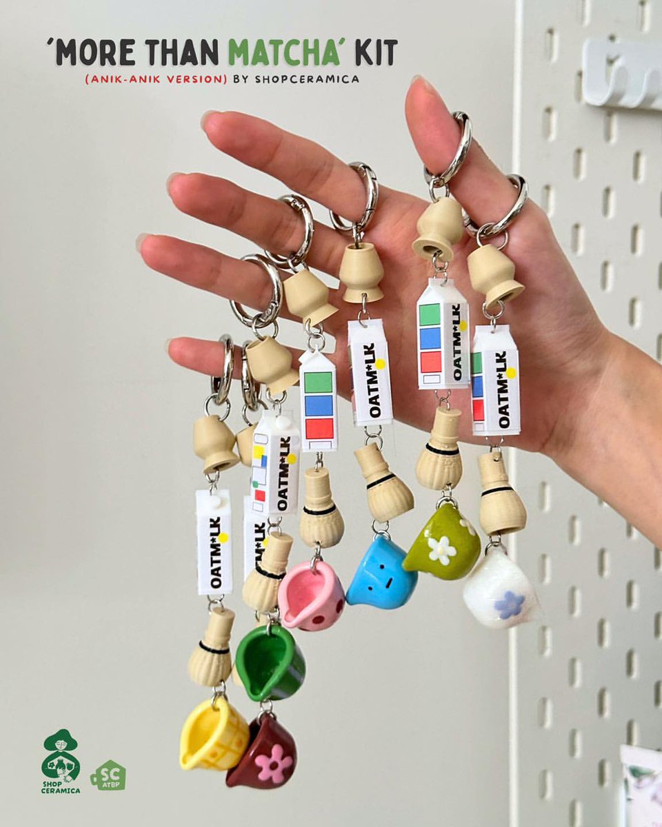 squieshye's tweet photo. PLS INI LUCU BANGET 😭 matcha kit tapi bisa di jadiin keychain??gemes pol https://t.co/chTeP9rQga