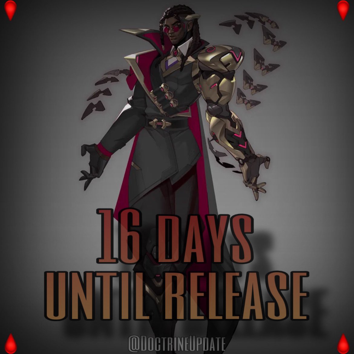 DoctrineUpdate's tweet photo. 16 days until Doctrines release! 🦇

Drop your skin wishes for Doctrine down below!🪡 Personally, I need him as a true 1800s victorian vampire with frills and a tail coat…PLEASE BLIZZARD 😫 https://t.co/FQTDSEEyhd