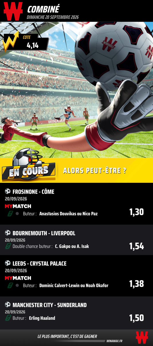 ADPronos13's tweet photo. 🌍⚽ C’EST PARTI POUR L’APRÈS-MIDI FOOTBALL EUROPÉEN ! 🔥

Après les scénarios complètement fous en 🇰🇷 Corée & 🇯🇵 Japon… on repart sur l’Europe ! 😅🎯

🟢 SAFE @2,03
🟡 INTERMÉDIAIRE @2,84 
🔥 FUN BUTEURS @4,14

AD PRONOS ⚡️⚽️

https://t.co/bmNaYJA492

https://t.co/Gnrx0OXDf9

https://t.co/TB4kfIdvxH

#ADPRONOS #Pronos #Football #PremierLeague #SerieA #Bundesliga