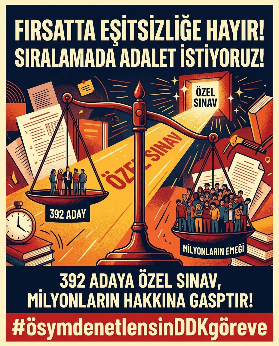 omeryaman477's tweet photo. 1,7 milyon adayın hakkı kural dışı uygulamalarla gasbedilmiştir. Şaibeli KPSS'yi kabul etmiyoruz, hükümsüzdür! @tcbestepe @RTErdogan @TanrikuluSalih @_cevdetyilmaz @nazimMavis @muhsindere @oktay_saral @omerrcelik
#SaibeliKPSShükümsüzdür https://t.co/Bq9rk0MhYl