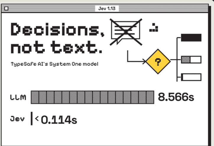 nitsiecoree's tweet photo. The "200x faster than Claude" claim about Jev compares two different things.

Jev doesn't write an answer. You give it a prompt and a list of choices, and it picks one. That's why it responds so fast.

Great for real-time decisions. Not a replacement for a coding model.

Sean Goedecke explains it better than the launch posts: https://t.co/BeybxwhNND