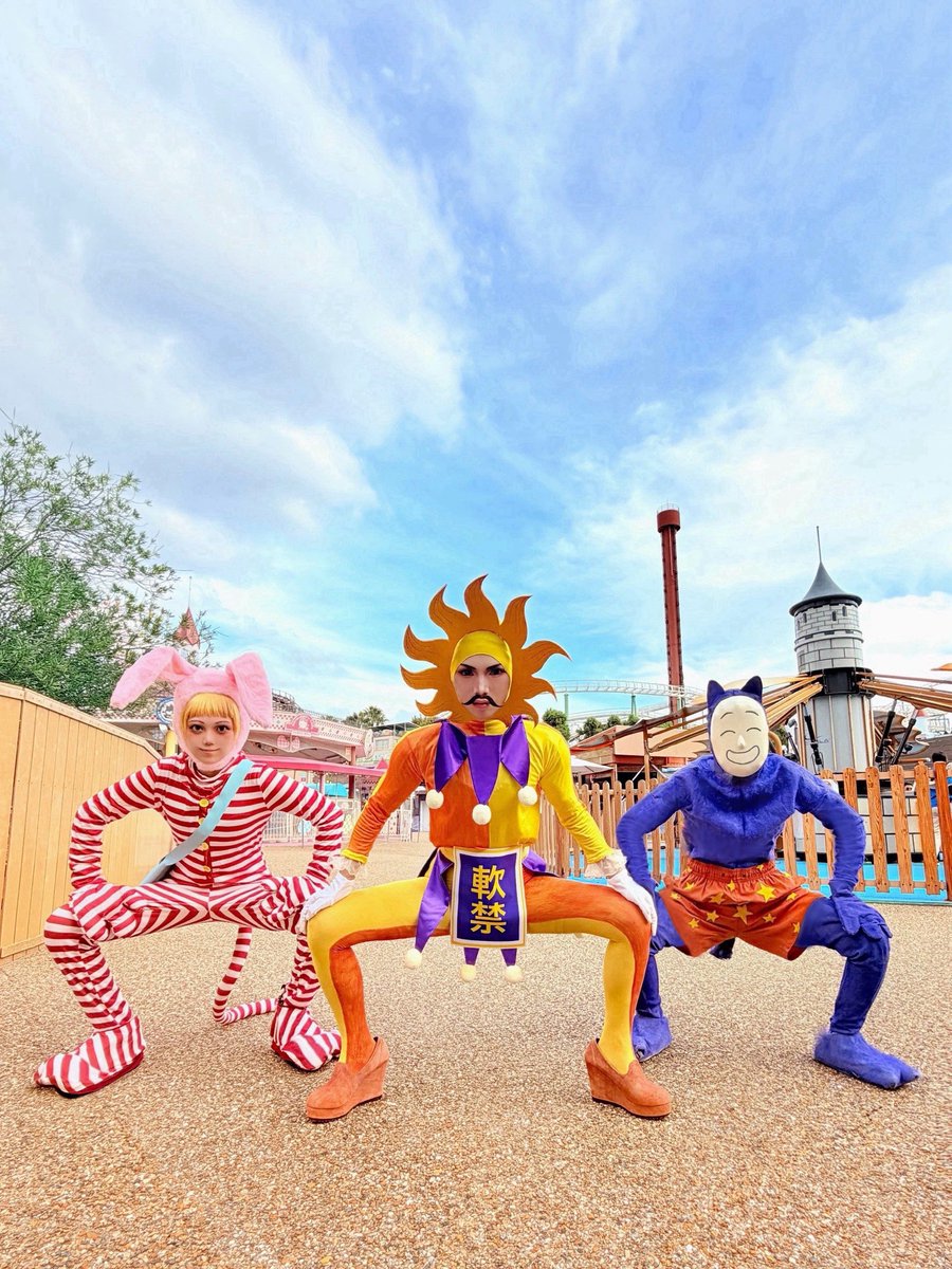 sat1ma2's tweet photo. #ポピーザぱフォーマー🎪 

   🎪🐰🌞🐺🎪
第34話【OPENING】

🐰ポピー　▶︎@ozyo_cos 
🐺ケダモノ▶︎@tannuuu0742 
🌞パピィ　▶︎あみたす

#アコスタひらパー 
#私の可愛さを思い知れ https://t.co/1bTBKa6MZC
