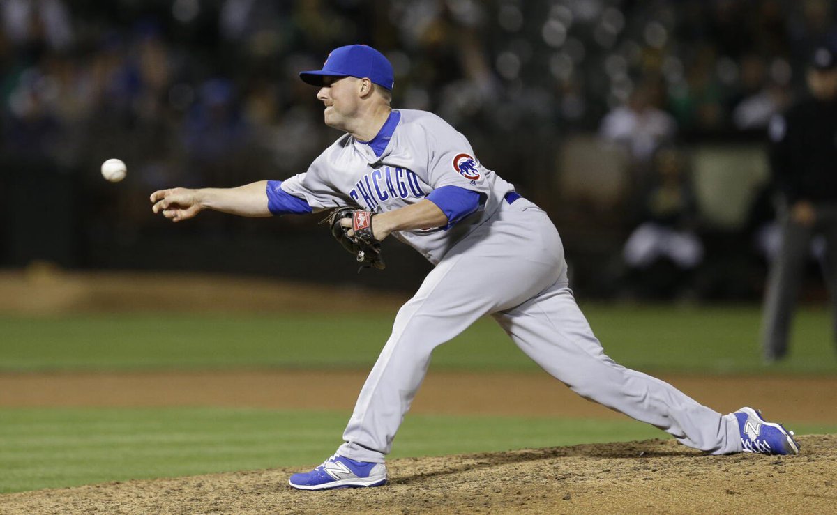 DailyRandomCub's tweet photo. Joe Smith (2016)

Smith appeared in 21 regular season games in 2016. He pitched to a 2.51 ERA over his 14.1 innings. He did not appear in the postseason. 

- 2016 Cubs 10 years later - https://t.co/wHAtkpI4C9