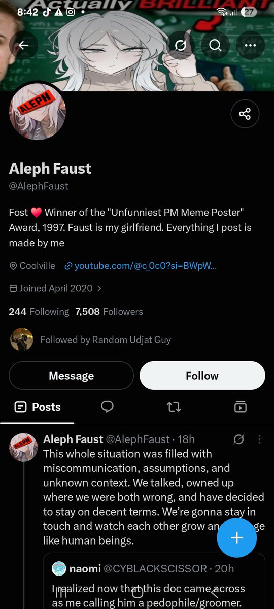 AGeorge44610's tweet photo. Bro please u gotta unfollow him https://t.co/SSnUDI8A75