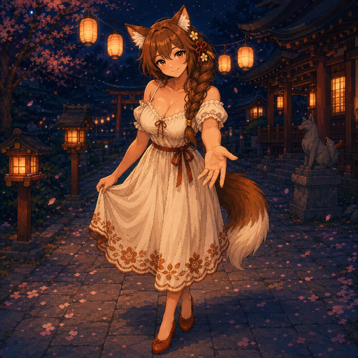 Kemonocept's tweet photo. And here is another image which was not used in the final verison of Fox Clicker.
The image looks good overall, but I thought it didn't express Koharu's personality enough. https://t.co/Fi07nFbpho