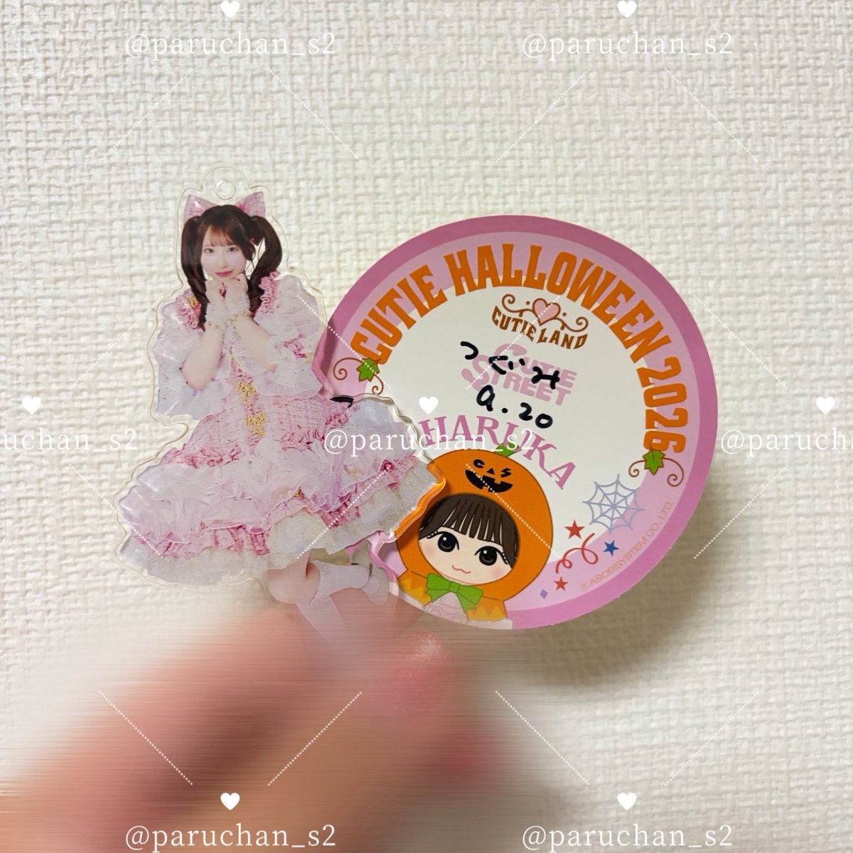 paruchan_s2's tweet photo. ✧ 2026.09.20 渋谷 大特典会 ✧

ぱるたんと初めてのチェキ(🫵🏻 ᴖ ̫ ᴖ)💕🎵
何もかもが初めてだったからドキドキだったけど、たくさんお話ができて幸せ🫶🏻🕊
シールにお名前書いてもらえるなんて！大切にします👑

#ぱるたんあのね #桜庭遥花 https://t.co/j1uRSskJZa