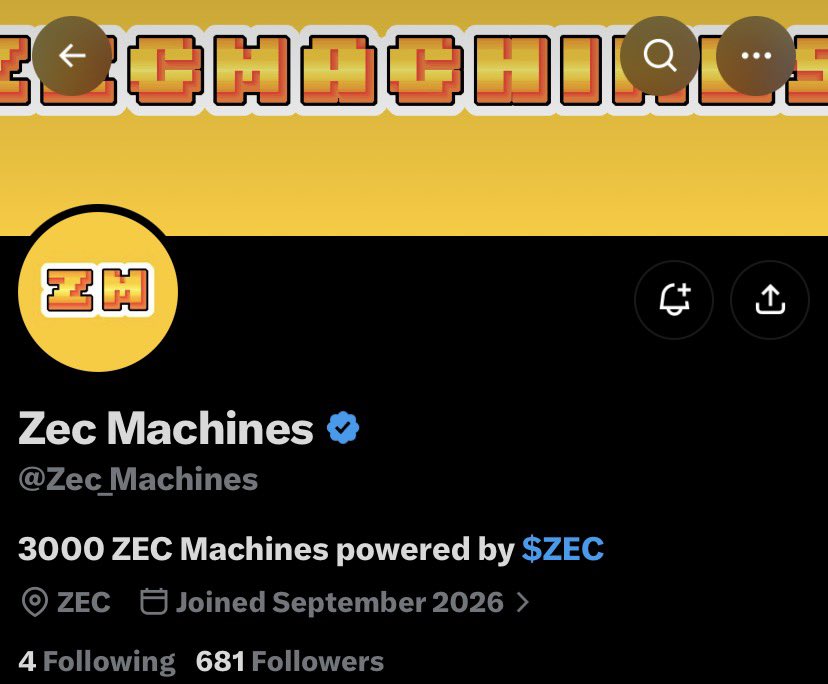 NotYourZaddyx's tweet photo. zec takeover!!!

i’ve secured @Zec_Machines collaboration for my community.

pj deets:
• supply : 3,000
• price : tba 
• chain : zec

drop your wallet for GTD spots! https://t.co/7tjv805pgH