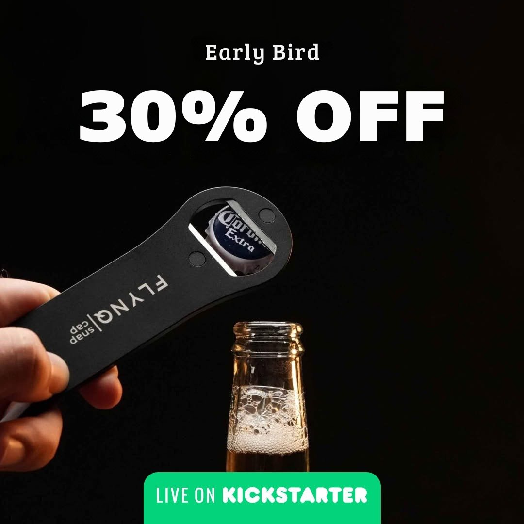 flynq_snapcap's tweet photo. Thank you all for your support! We made SnapCap so the cap doesn't end up on the floor. The magnetic catch turns 360° and holds the cap on the opener. Reserve yours for only $39.  See: https://t.co/bQoocTUa44 https://t.co/sbFrh8hJwV